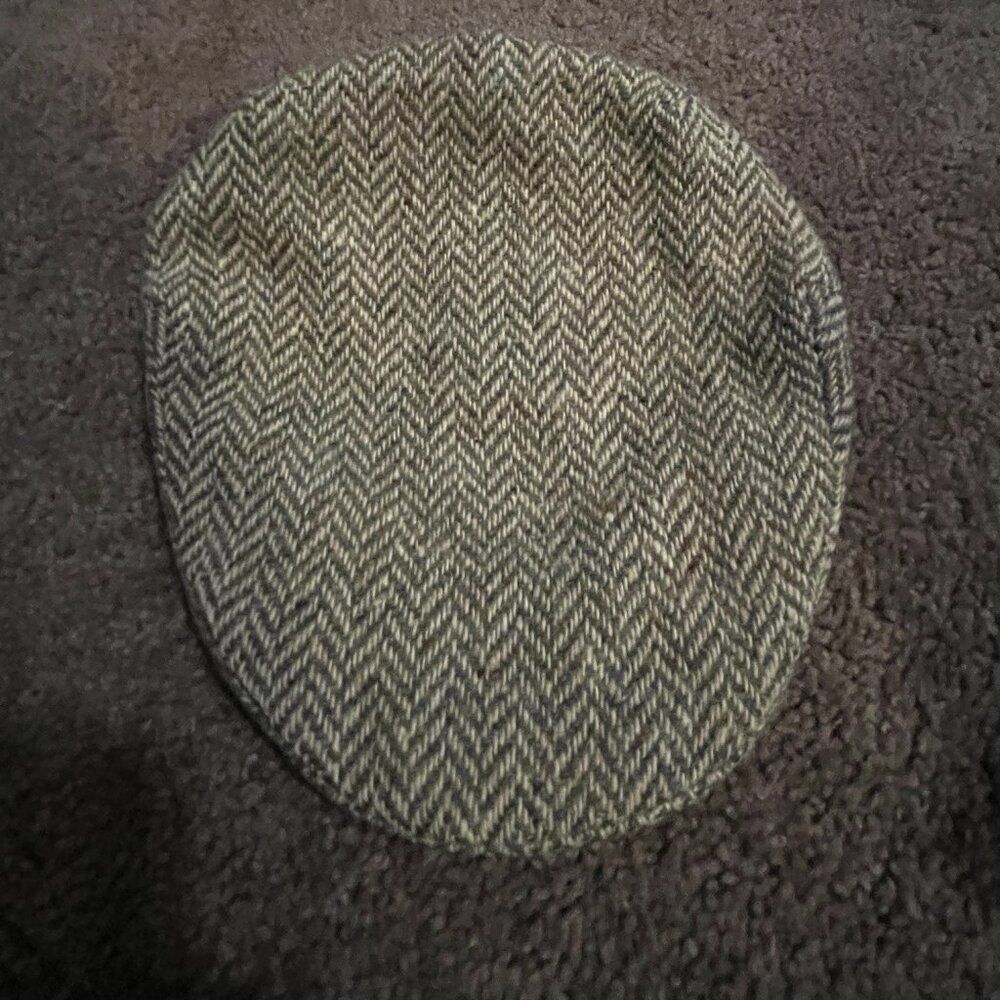 Hats of Ireland J Hanly Wool Herringbone Newsboy Cap Vintage Medium